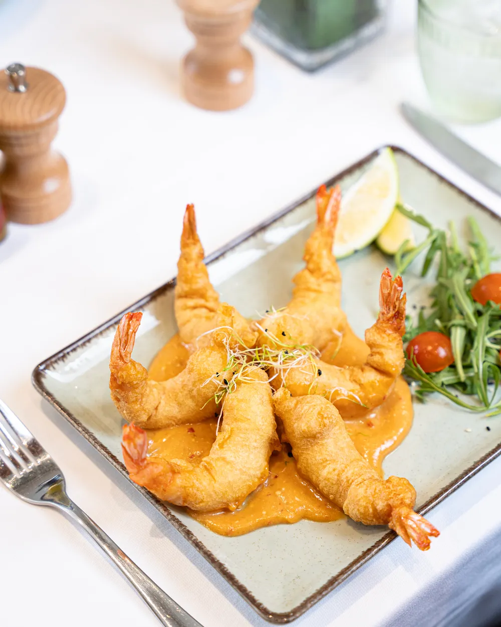 Crispy prawn fritters