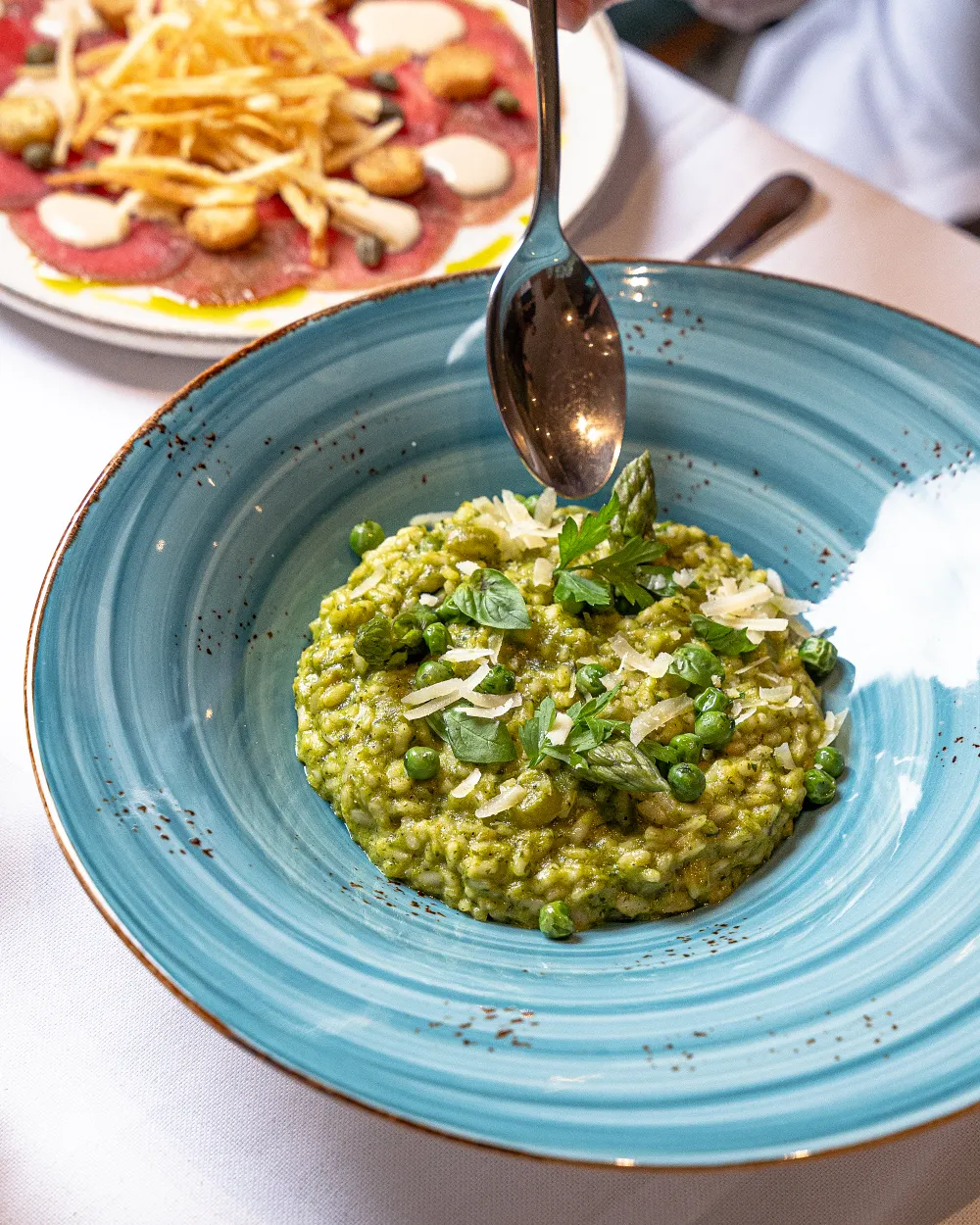 Risotto Verde with asparagus and parmesan